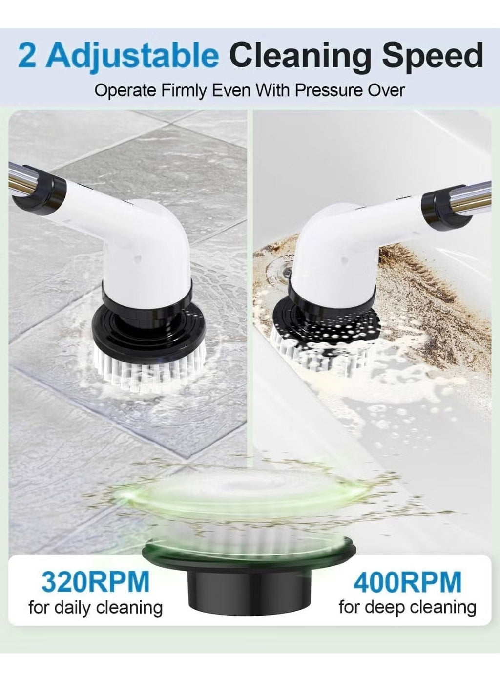 Multi-Surface Cordless Spin Cleaning Brush speed